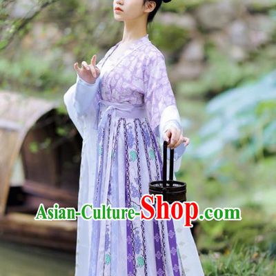 China Traditional Early Tang Dynasty Historical Costumes Ancient Palace Lady Hanfu Apparels Clothing