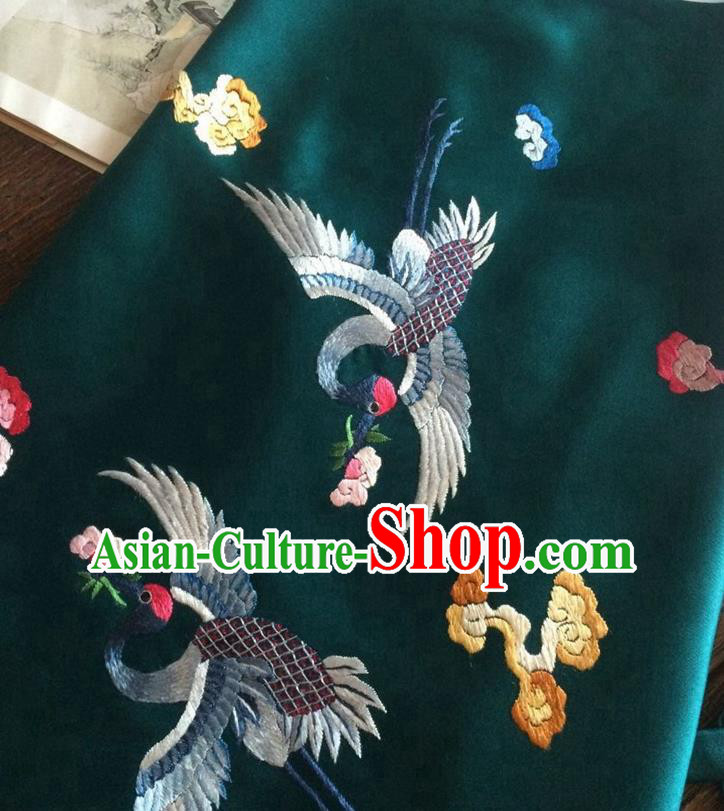 China Traditional Stomachers Undergarment Handmade Embroidered Cranes Atrovirens Silk Bellyband China Traditional Stomachers Undergarment Handmade Embroidered Cranes Atrovirens Silk Bellyband