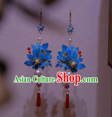 Chinese Traditional Agate Earrings Culture Jewelry Ancient Qing Dynasty Empress Ear Accessories Chinese Traditional Agate Earrings Culture Jewelry Ancient Qing Dynasty Empress Ear Accessories