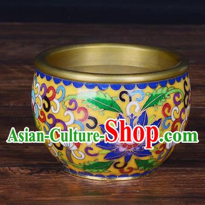China Traditional Cloisonne Ornament Handmade Brass Cup