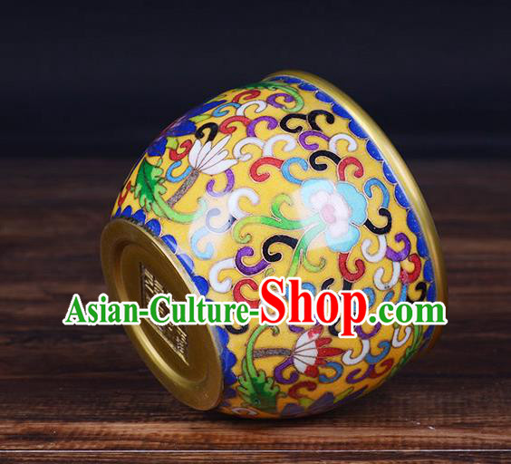 China Traditional Cloisonne Ornament Handmade Brass Cup China Traditional Cloisonne Ornament Handmade Brass Cup