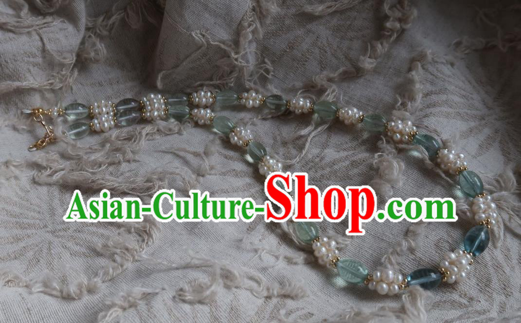 Handmade Chinese Necklet Accessories Traditional Hanfu Pearls Necklace Handmade Chinese Necklet Accessories Traditional Hanfu Pearls Necklace