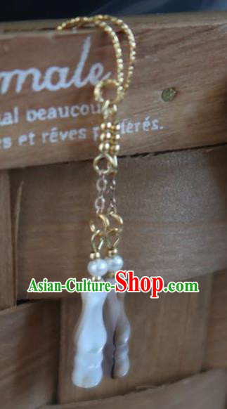Chinese Traditional Hanfu Shell Earrings Ancient Princess Ear Accessories Chinese Traditional Hanfu Shell Earrings Ancient Princess Ear Accessories