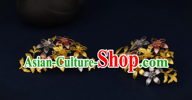 China Ancient Princess Hairpin Handmade Traditional Ming Dynasty Flowers Hair Claw China Ancient Princess Hairpin Handmade Traditional Ming Dynasty Flowers Hair Claw