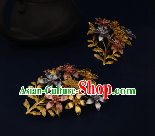 China Ancient Princess Hairpin Handmade Traditional Ming Dynasty Flowers Hair Claw China Ancient Princess Hairpin Handmade Traditional Ming Dynasty Flowers Hair Claw