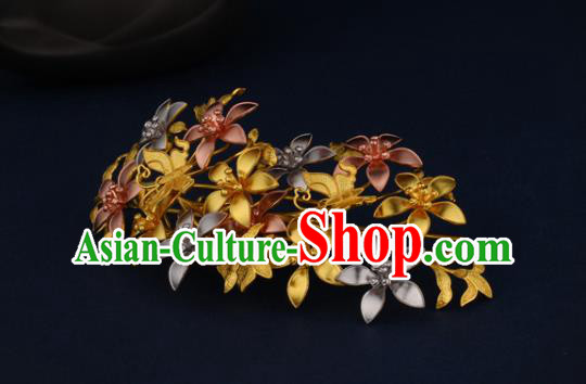 China Ancient Princess Hairpin Handmade Traditional Ming Dynasty Flowers Hair Claw China Ancient Princess Hairpin Handmade Traditional Ming Dynasty Flowers Hair Claw