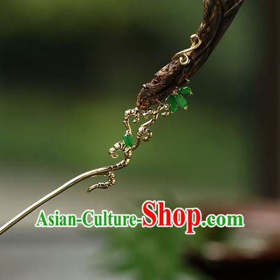 China Handmade Eaglewood Hairpin Traditional Cheongsam Mangnolia Hair Stick