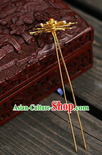 China Ancient Court Filigree Hair Jewelry Traditional Ming Dynasty Pearls Hairpin China Ancient Court Filigree Hair Jewelry Traditional Ming Dynasty Pearls Hairpin