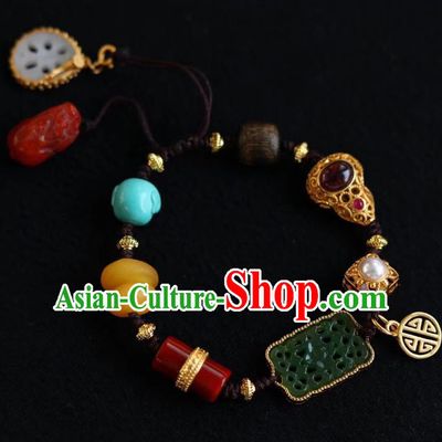 Chinese Traditional Bracelet Accessories Handmade Gems Wristlet Accessories