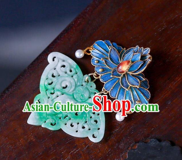 Chinese Traditional Jade Butterfly Necklace Jewelry Handmade Necklet Pendant Chinese Traditional Jade Butterfly Necklace Jewelry Handmade Necklet Pendant