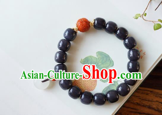 Chinese Traditional Jadeite Wristlet Accessories Handmade Purple Jade Bracelet Chinese Traditional Jadeite Wristlet Accessories Handmade Purple Jade Bracelet