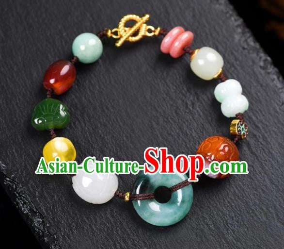 Chinese Traditional Gems Wristlet Accessories National Cheongsam Jade Carving Bracelet Chinese Traditional Gems Wristlet Accessories National Cheongsam Jade Carving Bracelet