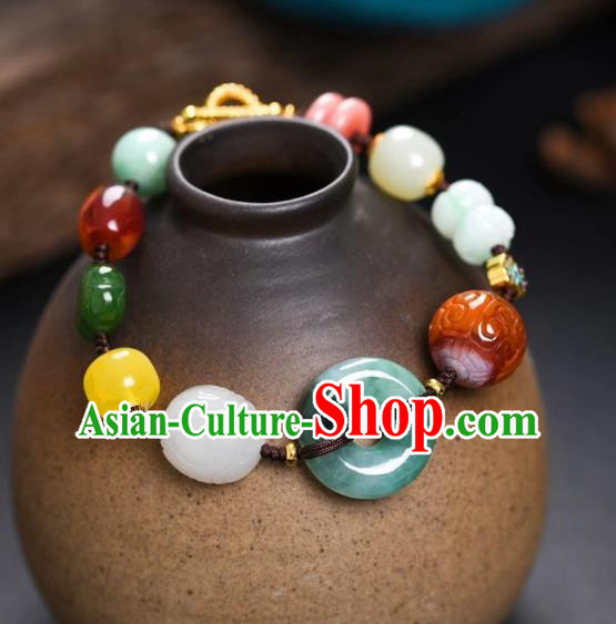 Chinese Traditional Gems Wristlet Accessories National Cheongsam Jade Carving Bracelet Chinese Traditional Gems Wristlet Accessories National Cheongsam Jade Carving Bracelet