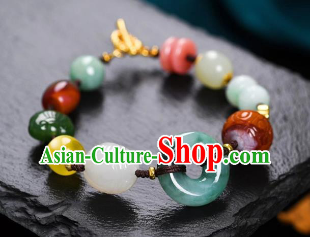 Chinese Traditional Gems Wristlet Accessories National Cheongsam Jade Carving Bracelet Chinese Traditional Gems Wristlet Accessories National Cheongsam Jade Carving Bracelet
