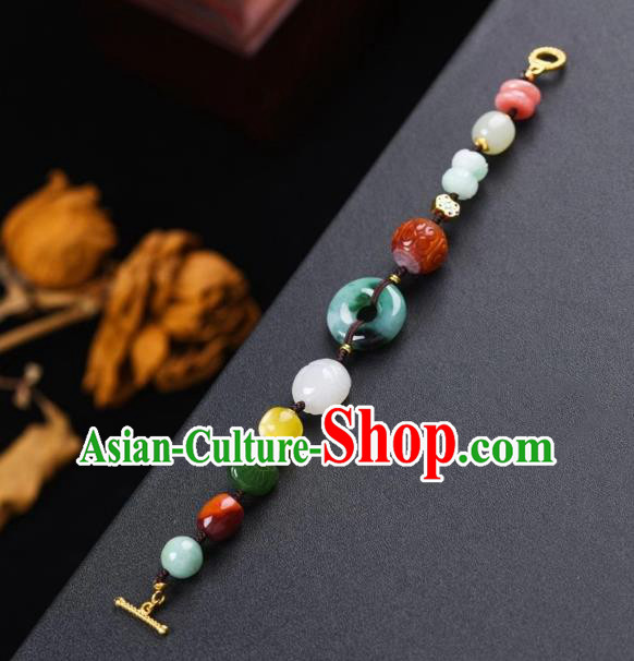 Chinese Traditional Gems Wristlet Accessories National Cheongsam Jade Carving Bracelet Chinese Traditional Gems Wristlet Accessories National Cheongsam Jade Carving Bracelet