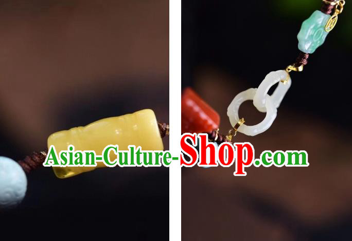 Chinese Traditional Agate Carving Wristlet Accessories National Cheongsam Wedding Bracelet Chinese Traditional Agate Carving Wristlet Accessories National Cheongsam Wedding Bracelet