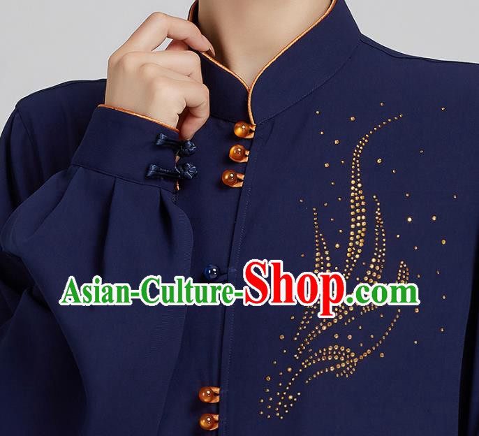 China Kung Fu Costume Tai Chi Exercise Clothing Martial Arts Navy Uniforms China Kung Fu Costume Tai Chi Exercise Clothing Martial Arts Navy Uniforms