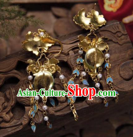 Handmade Chinese Jadeite Peace Buckle Ear Accessories Traditional Culture Jewelry Cheongsam Tassel Earrings Handmade Chinese Jadeite Peace Buckle Ear Accessories Traditional Culture Jewelry Cheongsam Tassel Earrings