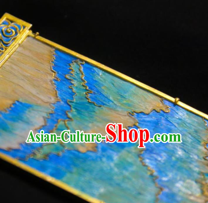 China Traditional Landscape Necklace Accessories Handmade Necklet Cloisonne Pendant China Traditional Landscape Necklace Accessories Handmade Necklet Cloisonne Pendant