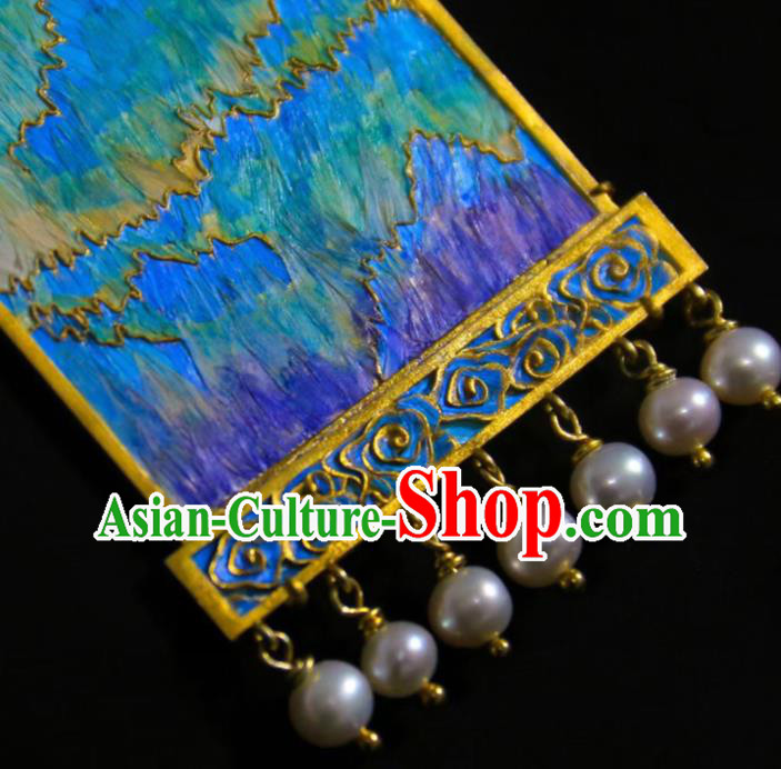China Traditional Landscape Necklace Accessories Handmade Necklet Cloisonne Pendant China Traditional Landscape Necklace Accessories Handmade Necklet Cloisonne Pendant