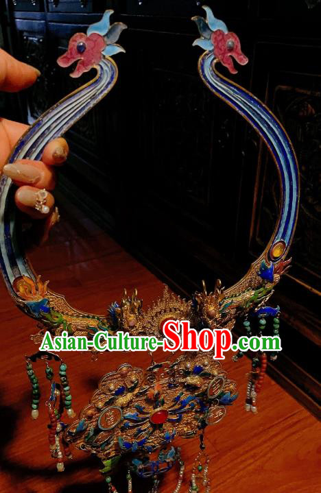 China Traditional Cloisonne Necklace Accessories Handmade Filigree Necklet Pearls Tassel Pendant China Traditional Cloisonne Necklace Accessories Handmade Filigree Necklet Pearls Tassel Pendant