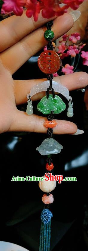 Handmade Chinese National Jade Brooch Accessories Traditional Culture Jewelry Cheongsam Pendant