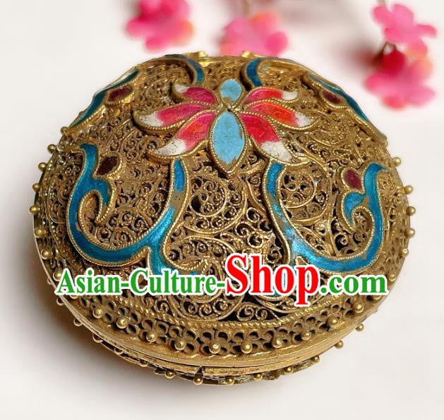 Handmade Chinese National Cloisonne Accessories Traditional Culture Jewelry Filigree Rouge Box Handmade Chinese National Cloisonne Accessories Traditional Culture Jewelry Filigree Rouge Box