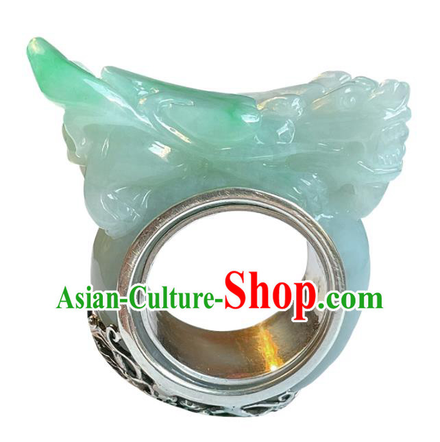Top Chinese National Silver Ring Jewelry Traditional Handmade Accessories Jadeite Pi Xiu Circlet Top Chinese National Silver Ring Jewelry Traditional Handmade Accessories Jadeite Pi Xiu Circlet