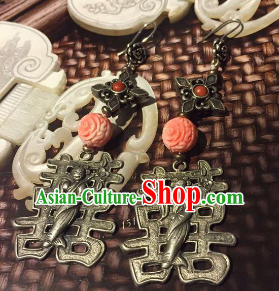 Chinese National Silver Earrings Traditional Jewelry Handmade Wedding Ear Accessories Chinese National Silver Earrings Traditional Jewelry Handmade Wedding Ear Accessories