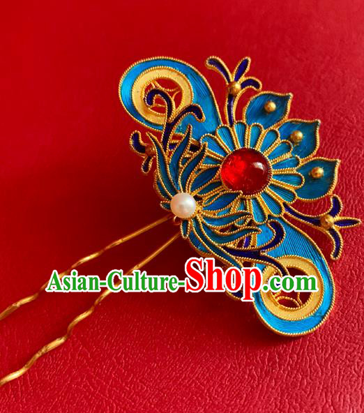 China Handmade Qing Dynasty Court Lady Hairpin Traditional Hair Accessories Lotus Hair Stick China Handmade Qing Dynasty Court Lady Hairpin Traditional Hair Accessories Lotus Hair Stick