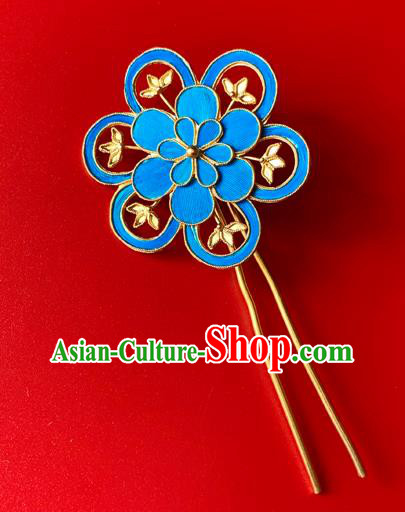 China Traditional Hair Accessories Flower Hair Stick Handmade Qing Dynasty Court Lady Hairpin China Traditional Hair Accessories Flower Hair Stick Handmade Qing Dynasty Court Lady Hairpin
