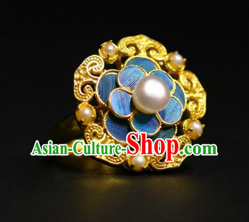 Handmade Chinese Wedding Ring Accessories Traditional Ancient Bride Pearl Circlet Jewelry Handmade Chinese Wedding Ring Accessories Traditional Ancient Bride Pearl Circlet Jewelry