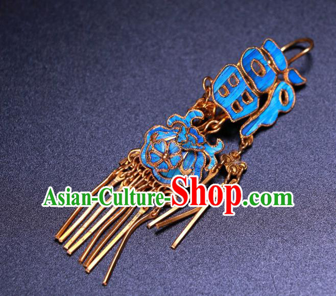Chinese Classical Cloisonne Earrings Jewelry Ancient Qing Dynasty Court Woman Ear Accessories Chinese Classical Cloisonne Earrings Jewelry Ancient Qing Dynasty Court Woman Ear Accessories