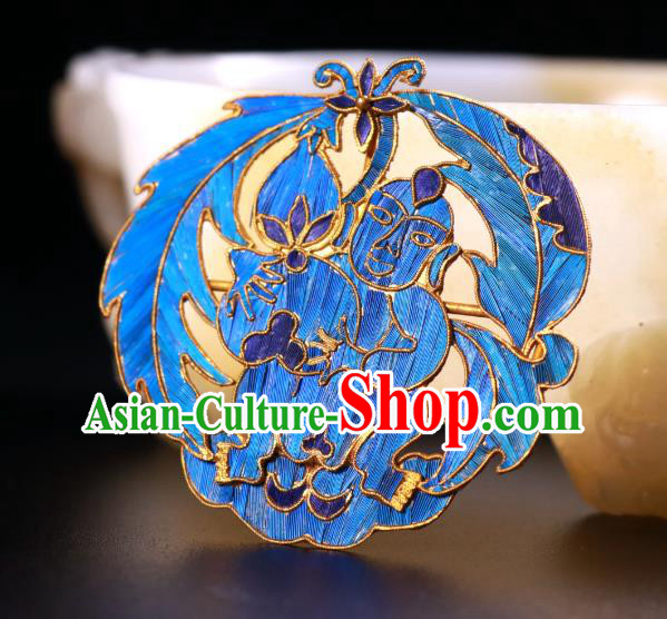 China Traditional Hanfu Brooch Accessories Ancient Empress Blueing Necklet Pendant China Traditional Hanfu Brooch Accessories Ancient Empress Blueing Necklet Pendant