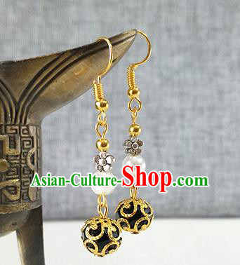 Chinese Classical Qin Dynasty Queen Ear Accessories Ancient Imperial Empress Mi Yue Earrings Chinese Classical Qin Dynasty Queen Ear Accessories Ancient Imperial Empress Mi Yue Earrings
