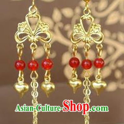Chinese Tang Dynasty Court Beauty Ear Accessories Ancient Imperial Consort Xiao Jade Earrings