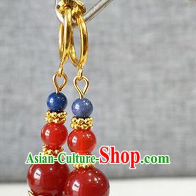 Chinese Qing Dynasty Empress Ear Accessories Ancient Imperial Consort Ru Yi Earrings