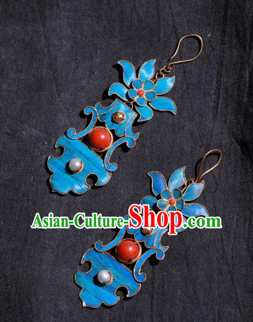 Chinese Ancient Qing Dynasty Ear Accessories Classical Cheongsam Pearls Earrings Jewelry Chinese Ancient Qing Dynasty Ear Accessories Classical Cheongsam Pearls Earrings Jewelry