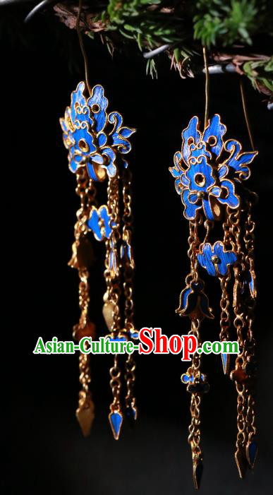Chinese Classical Court Jewelry Qing Dynasty Palace Lady Earrings Ancient Empress Ear Accessories Chinese Classical Court Jewelry Qing Dynasty Palace Lady Earrings Ancient Empress Ear Accessories