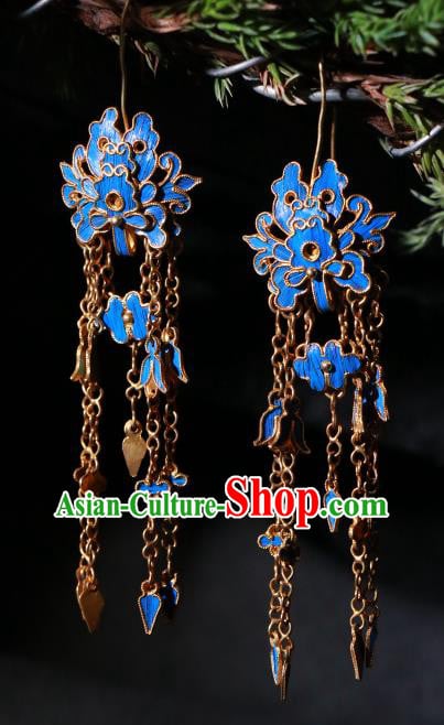 Chinese Classical Court Jewelry Qing Dynasty Palace Lady Earrings Ancient Empress Ear Accessories Chinese Classical Court Jewelry Qing Dynasty Palace Lady Earrings Ancient Empress Ear Accessories