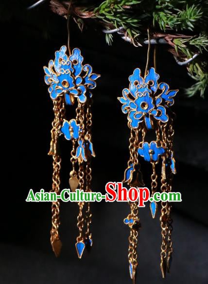 Chinese Classical Court Jewelry Qing Dynasty Palace Lady Earrings Ancient Empress Ear Accessories Chinese Classical Court Jewelry Qing Dynasty Palace Lady Earrings Ancient Empress Ear Accessories