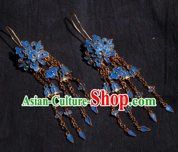 Chinese Classical Court Jewelry Qing Dynasty Palace Lady Earrings Ancient Empress Ear Accessories Chinese Classical Court Jewelry Qing Dynasty Palace Lady Earrings Ancient Empress Ear Accessories