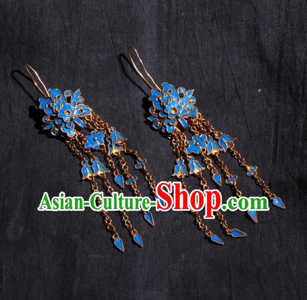 Chinese Classical Court Jewelry Qing Dynasty Palace Lady Earrings Ancient Empress Ear Accessories Chinese Classical Court Jewelry Qing Dynasty Palace Lady Earrings Ancient Empress Ear Accessories