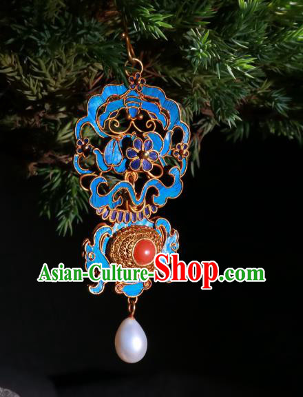 Chinese Ear Accessories Ancient Qing Dynasty Empress Filigree Earrings Classical Gems Jewelry Chinese Ear Accessories Ancient Qing Dynasty Empress Filigree Earrings Classical Gems Jewelry