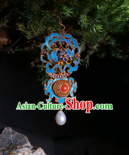 Chinese Ear Accessories Ancient Qing Dynasty Empress Filigree Earrings Classical Gems Jewelry Chinese Ear Accessories Ancient Qing Dynasty Empress Filigree Earrings Classical Gems Jewelry