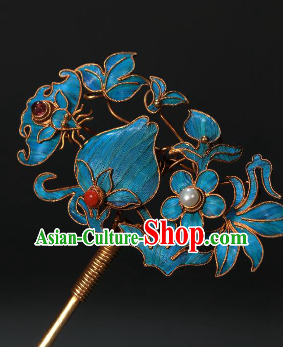 China Ancient Qing Dynasty Hairpin Empress Cloisonne Hair Stick Handmade Hair Accessories China Ancient Qing Dynasty Hairpin Empress Cloisonne Hair Stick Handmade Hair Accessories