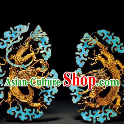 China Ancient Ming Dynasty Empress Dragon Hair Stick Traditional Handmade Hairpin Hair Accessories