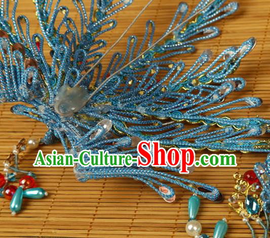 China Traditional Beijing Opera Hair Crown Ancient Queen Hair Jewelry Tassel Phoenix Hairpin China Traditional Beijing Opera Hair Crown Ancient Queen Hair Jewelry Tassel Phoenix Hairpin