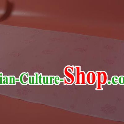 Chinese Jacquard Peony Pink Silk Material Traditional Hanfu Silk Fabric