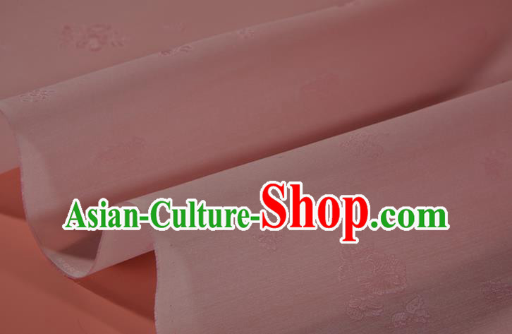 Chinese Jacquard Peony Pink Silk Material Traditional Hanfu Silk Fabric Chinese Jacquard Peony Pink Silk Material Traditional Hanfu Silk Fabric